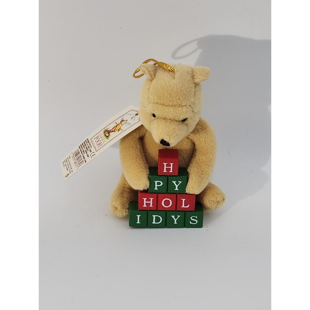 Gund Classic Winnie the Pooh  Christmas small Stuffed Plush w/ Tags‎ Ornament